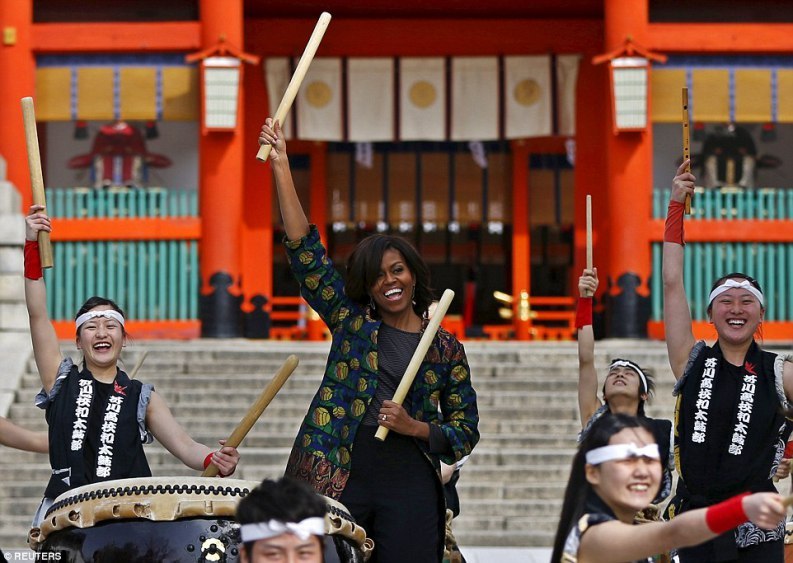 stereoculturesociety:DailyPBO: The First Lady in Japan - March 2015 Photos from