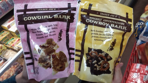 Trader Joes cowboy cowgirl bark.  Sperate but not equal…his is rugged.  Love your b