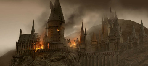 studiorow - Battle of Hogwarts concept art by Andrew...