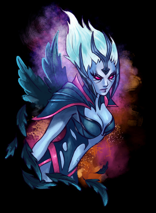 iara-art:  Shendelzare, the Vengeful Spirit, color version. And my obsession with Dota 2  ;)