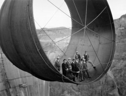 Hoover Dam turbine construction, Clark County,