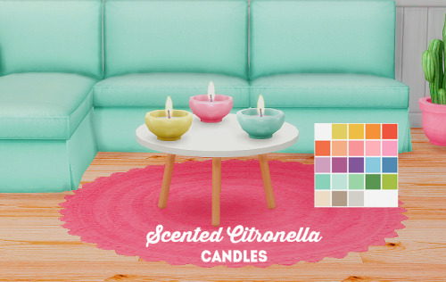 lina-cherie:[ts4] Scented citronella candles - recolor23 swatchesBackyard stuff required!credit: eve