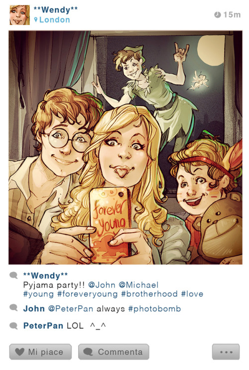 comerviajaramar:  ¿Y si los personajes de Disney utilizaran Instagram? Así lo imagina la ilustradora Simona Bonafini
