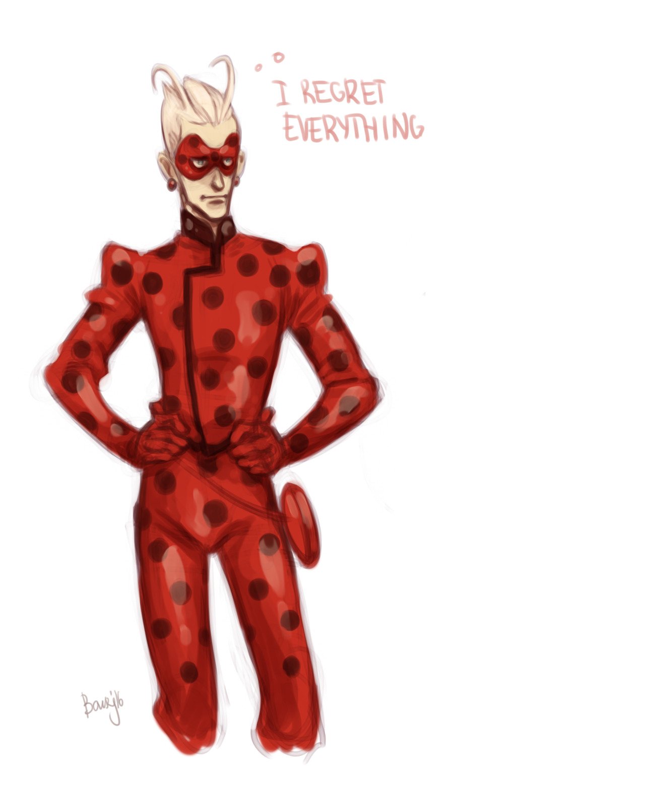 hellagaybourgeois:  kwami swap nobody asked for ! butterfly-themed superheroine (soo