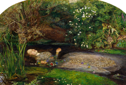 sixpenceee:  “Ophelia” by Sir John Everett Millais The painting depicts Ophelia