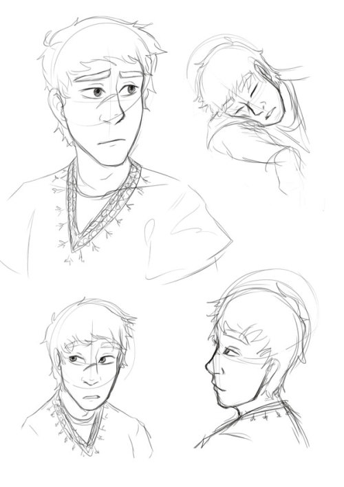 Some skedoodles of valeri including one (1) actual smile