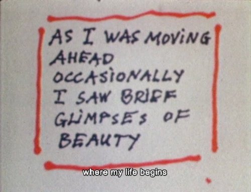 365filmsbyauroranocte:As I Was Moving Ahead Occasionally I Saw Brief Glimpses of Beauty (Jonas Mekas