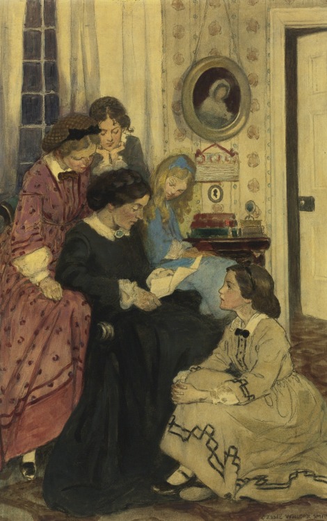 monsieurleprince:  Jessie Willcox Smith (1863 - 1935) - They all drew to the fire Little Women, Louisa May Alcott 