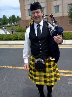 Another thing to love about my school. This guy will be perfoming. I don&rsquo;t know him from Adam, but the fact that they have a kilted bagpiper playing at graduation is wicked awesom