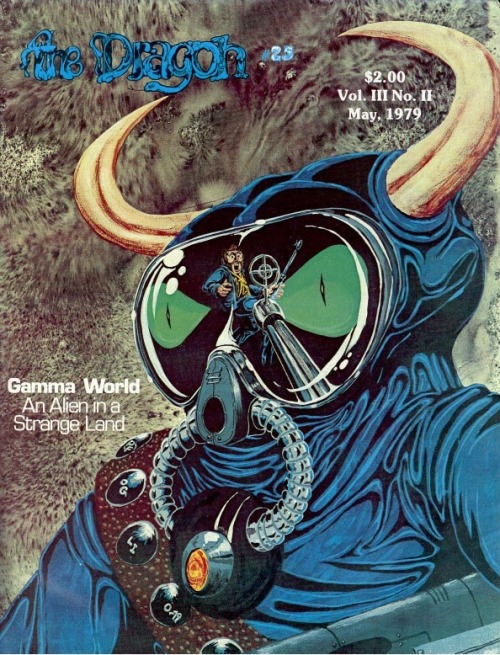 ‘The Dragon,’ May 1979, with cover art by Phil Foglio, as the alien’s bandolier explains.Edit: I jus