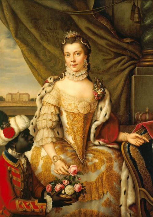 Portrait of Queen Charlotte (1744-1818) when Princess Sophie Charlotte of Mecklenburg-Strelitz,by Jo