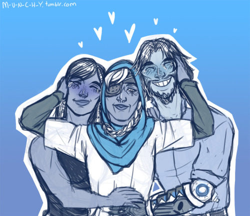 overwatch-fan-art: Amari Family Photo by M-u-n-c-h-y