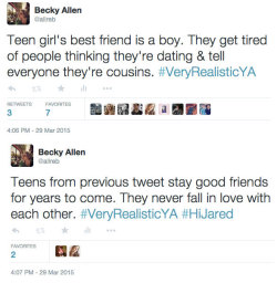 beckytext:I had a bit of fun in the #VeryRealisticYA