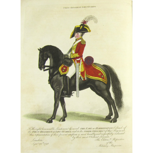 An Officer of the 1st Regiment of Life Guards. 1798From The British Military Library.Lot No. 194 fro