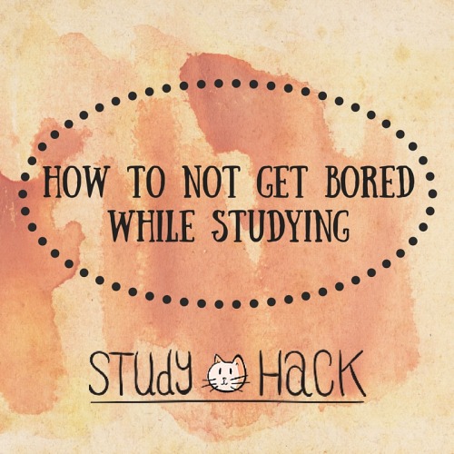 New post up on the blog: How to NOT Get Bored While Studying“School has started for me, and after on