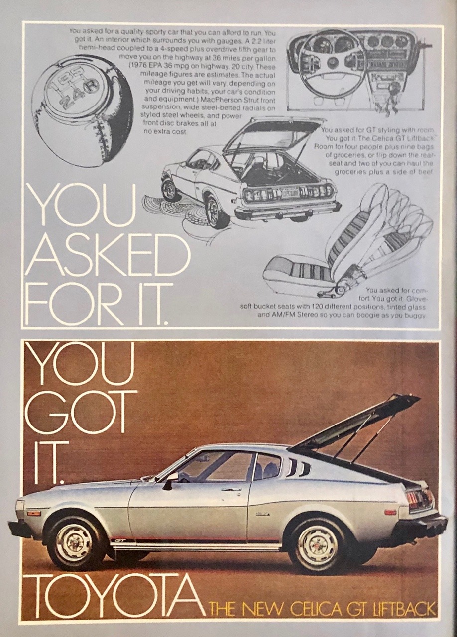 Original Car Advertisement Print Ad J151 1978 Toyota Celica Hatch