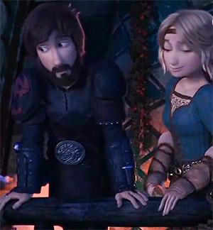 The way he looks down at their hands when Astrid takes his is so -