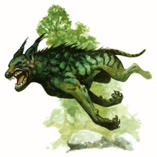 cryptid-wendigo:     Cù-Sìth is a legendary Hellhound from Scotland and the surrounding Hebrides archipelago. Unlike most Hellhounds, it is not seeing   Cù-Sìth that affects a person. Legend says that the   Cù-Sìth will bark or howl three times;