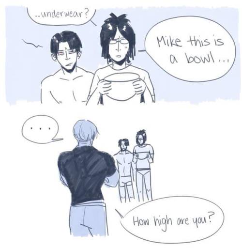 otakutrash17:When Levi and Hange get High! ......credits to original artist.Not mine!.Found this on 