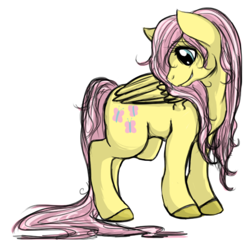ponies-and-petals:   Have some “almost FiM” style, Fluttershy. She’s my favorite and is the biggest sweetie so of course I’d draw her. This is a little old- like by a few months and before I really starting watching the show- so I’ll probably