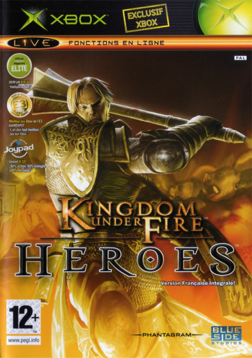 Box art comparison (US/EU): Kingdom Under Fire: Heroes.