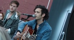 healydanes:  &ldquo;Turn up!…No actually don’t, just be quiet.&rdquo; Matty and Adam performing an acoustic set at Grimey’s, Nashville TN  5/15/14