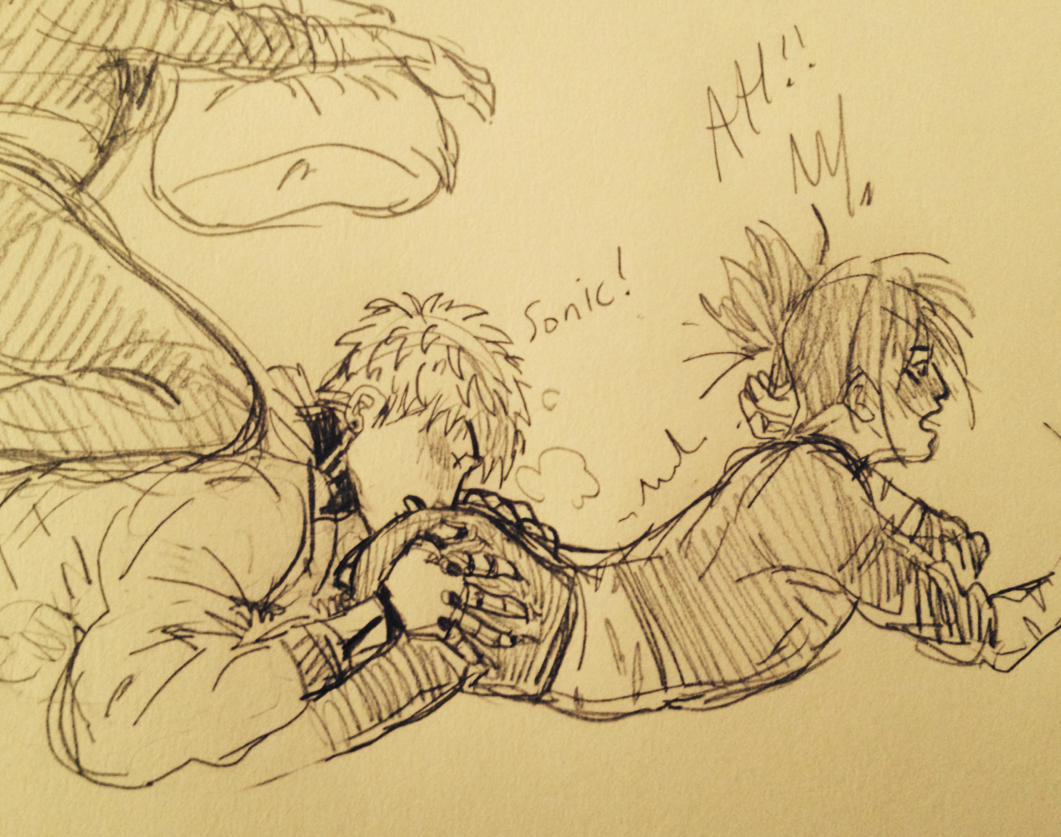 genos-prince:  Ot3 lol Sonic in yoga pants, turtlenecks and crop tops 😎 Also genos