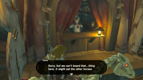 cavalier-renegade:LOOK DUDE, I HAD TO DO A LOT OF SHIT TO RIDE THIS GUY AND NOW HE HAS MY SCENT AND HIS MOTHER WONT TAKE HIM BACK SO DO ME A SOLID A STABLE THE DUDE OKAY next zelda game: Link rides everything……EVERYTHING