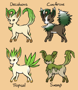 actualleafeon:  I drew some leafeon variations