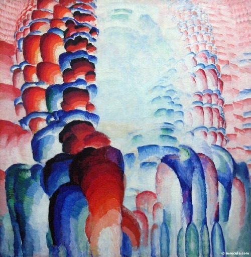 Hindu Motif, or Graduated Red, 1921, Frantisek KupkaMedium: oil,canvas