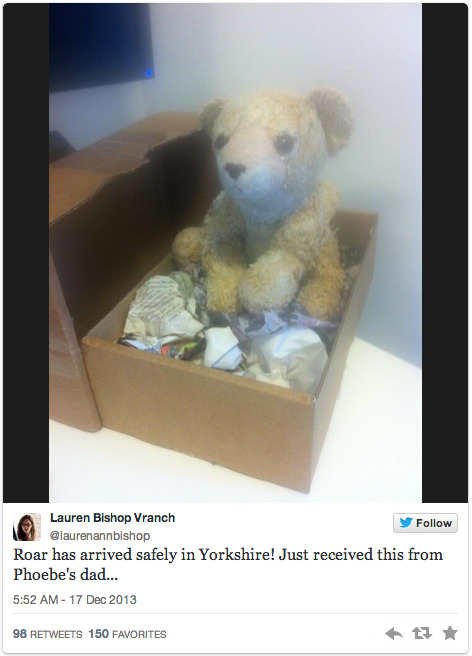 thegeek531:  wejumpedoutawindow:  ceallaig1:  jordancat:  thefingerfuckingfemalefury:  thearetical:  This is (one reason) why I love the internet.  I AM SO HAPPY THAT ROAR THE LION BEAR FOUND HIS WAY HOME :)  This is the cutest thing!  i’mm reblog