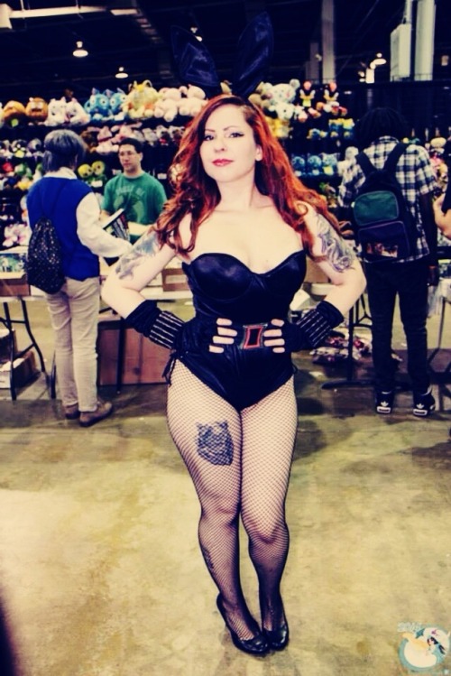 XXX tattooedpinupgal:  Black Widow bunny cosplay photo