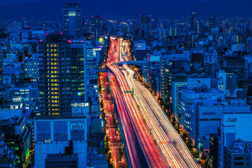 sickpage:  Sandro Bisaro Osaka Highways Blue Hour, 2012
