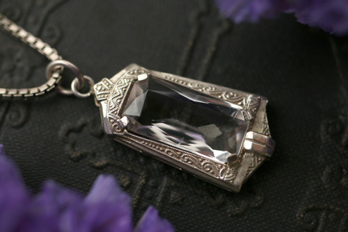 These antique silver gemstone necklaces sold so fast but they’re too beautiful not to share. S