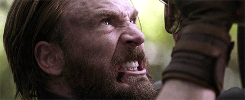 capntony: steve‘no chill’rogers taking on a thanos powered by five infinity stones He came here to k