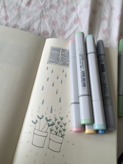 eggykid:sick day with my copics