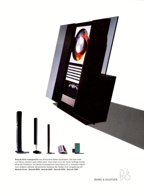 Bang & Olufsen, Programme brochure for Germany, 1997. BeoSound Ouverture, BeoSound 9000, BeoCent