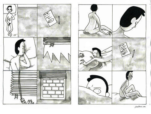 PUSH THRU by Jillian FleckFinally a new comic!  Made for the Comics Workbook Composition Competition