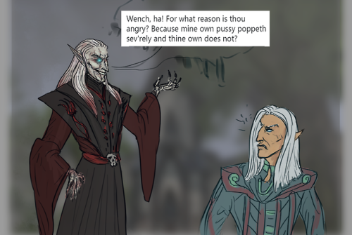 my favourite eternal Archenemies, Mannimarco and Vanus Galerion :) @theelderscrollsonline—(don