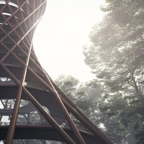 thedesigndome: Spiraling Walkway Amidst The Danish Forest Gives You A Stunning Aerial View Copenhage