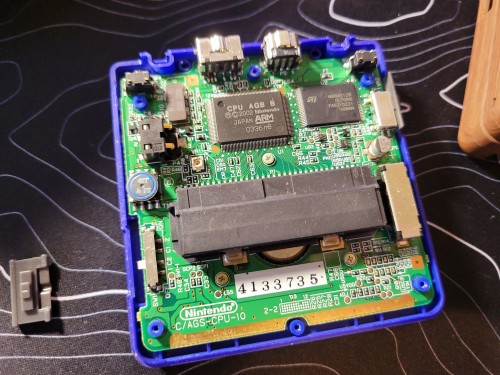 Took Apart The Old Gameboy Advance SP AGS-001 And Moved It Into A New Woodgrain Shell For The Aesthetic