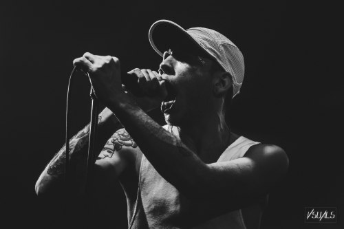 Dre Faivre of Hellions.Northlane’s 2016 Australian East Coast Tour.Brisbane, Australia.18.11.2016.