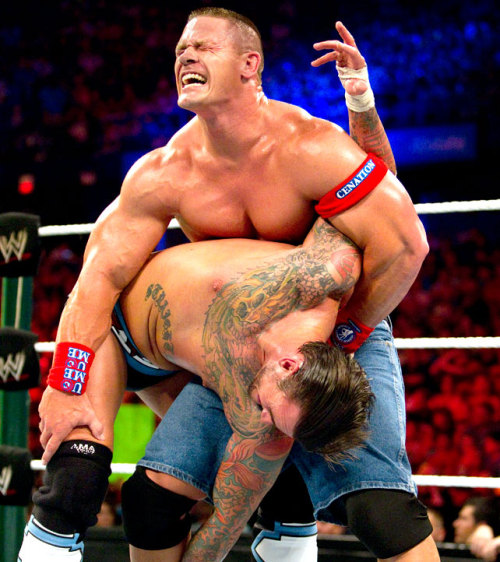 thepunknation:  The most controversial nights in the WWE Championship’s history - MITB 2011 HQ Digitals  The sexual tension in this match!