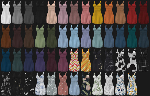 ms-marysims:Marny Dress+ ts3 to ts4+ 51 swatches+ all LODs+ shadow and normal maps included+ custom 