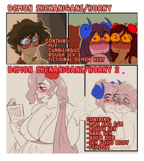 mcsiggy: #Long post #nsfw text Hey guys! I thought i’d make a little master post of my NSFW comics I’ve made within the past few years!  They can all be found on my GUMROAD, the prices are all there and always available for anyone and everyone! 