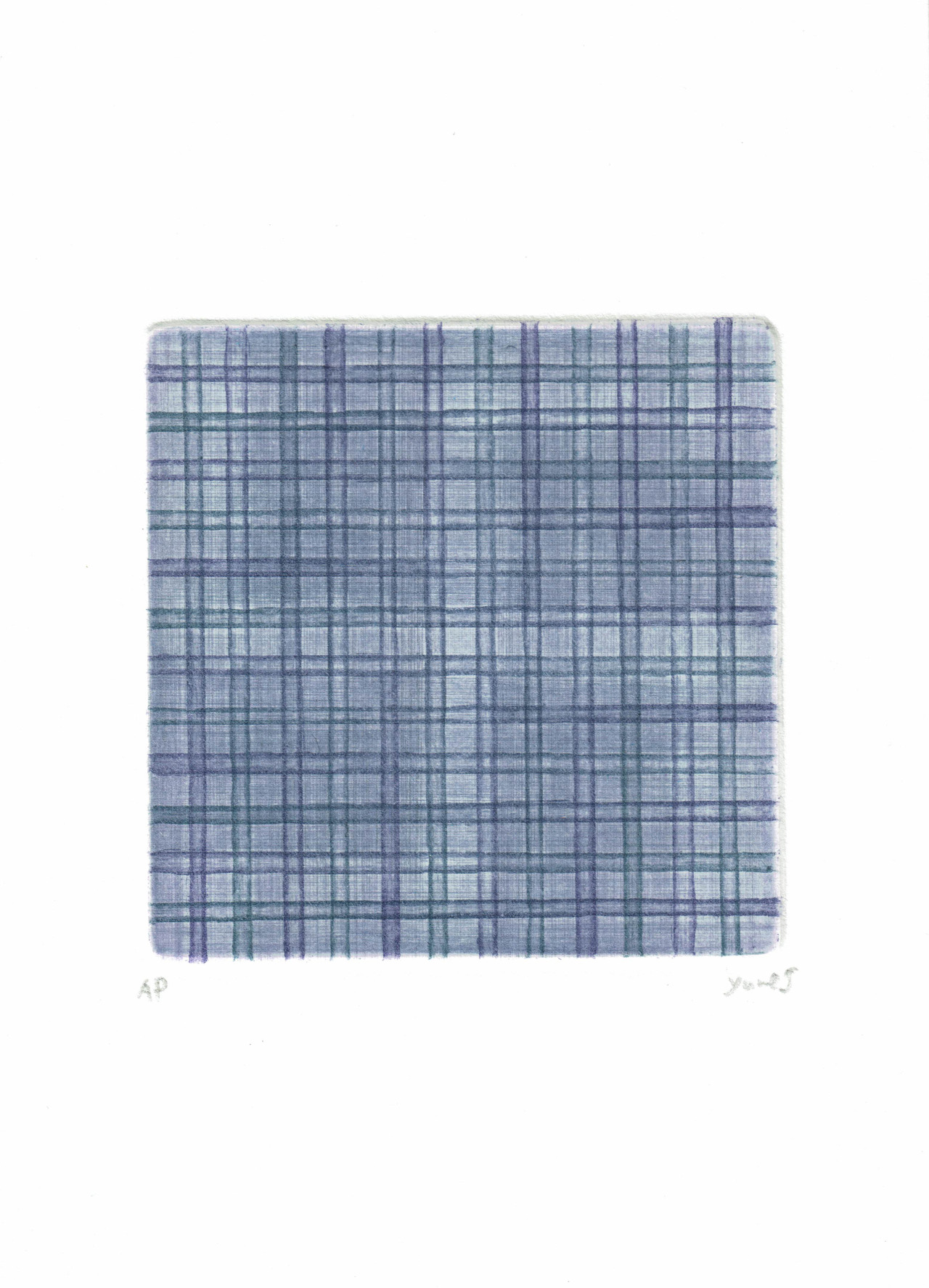 yumeAtelier — Original Gradation Plaid -sleep- Etching Aquatint