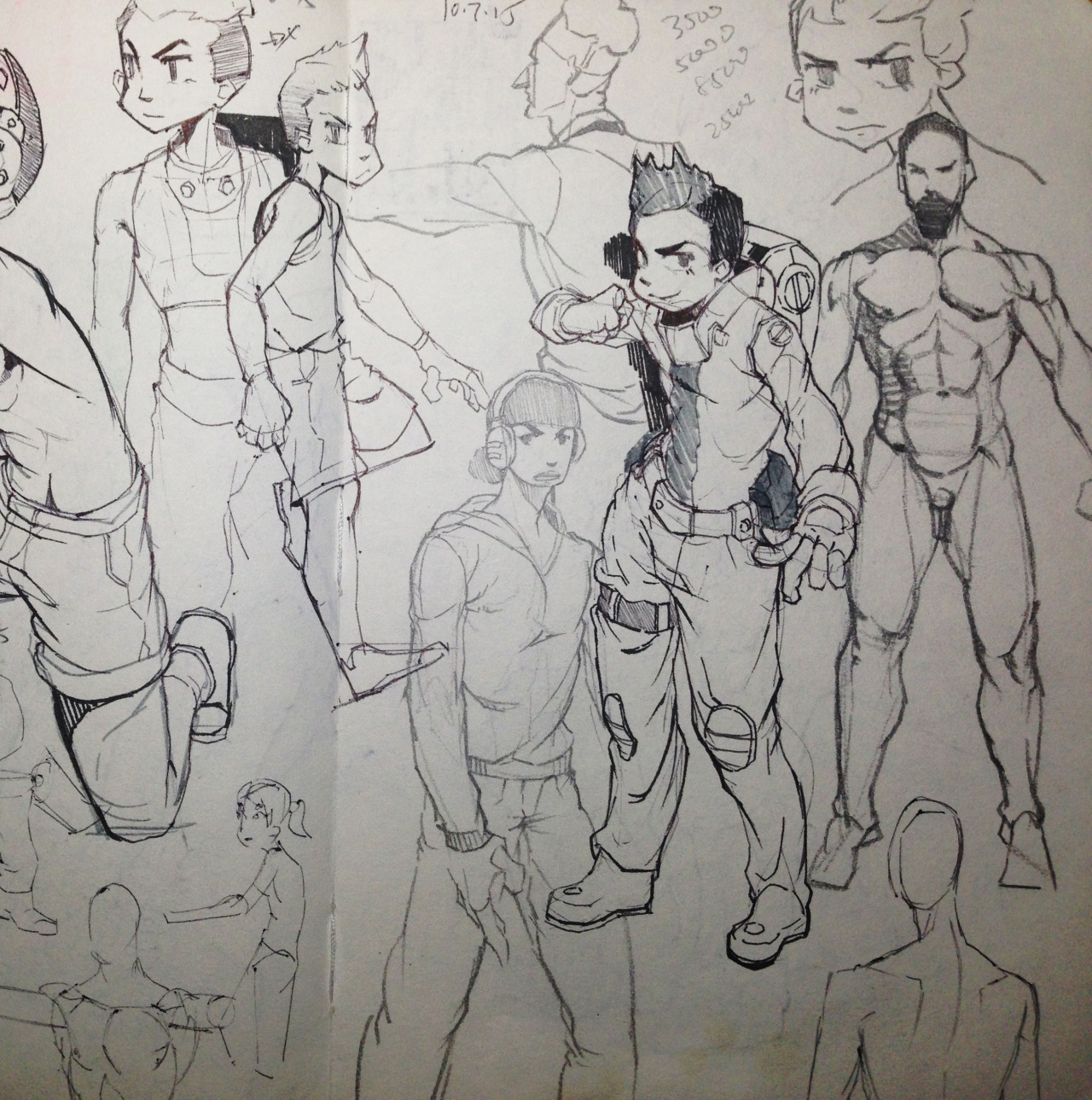 flyingmilkpig:  Some recent sketches. Trying to come up with a fun story so I can