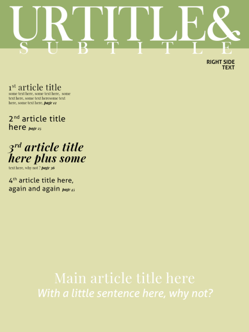 TEMPLATE #23 : Four magazine covers templatesHello everyone, finally, I’m back with a totally 