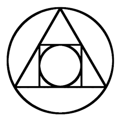  Alchemical symbol of Transmutation. Used