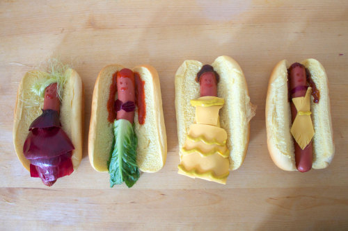 Disney princesses as hot dogs